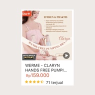WERME - CLARYN HANDS FREE PUMPING BRA PREGNANCY BRA/ NURSING BRA/