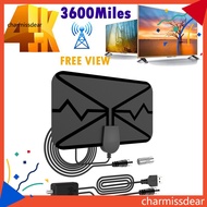 CHA Digital Antenna Long Range Signal-reception Plug Play 300 Miles 4K DVB-T2 Smart TV Box Antenna for Bedroom