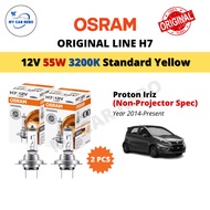 OSRAM Original Line H7 Halogen Low Beam Headlamp Bulb (2pcs) 12V 55W Mentol Proton Iriz (Non-Project