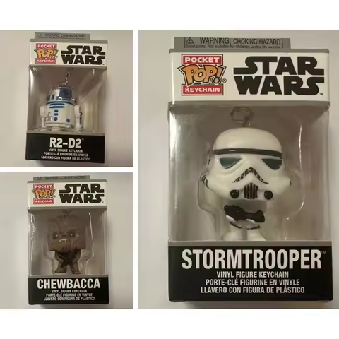 Funko Keychain Star Wars Mandalorian Stormtropper Darth Vader Yoda R2-D2 Chewbacca BOBA FETT IG-11 A