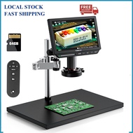 TOMLOV TM4K Max 4K 10.1" HDMI Digital Microscope 2000X Spin Arm Soldering Coin Microscope
