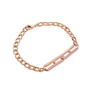 Jewellista สร้อยข้อมือโซ่  Selene เงินแท้ ประดับพลอย CZ