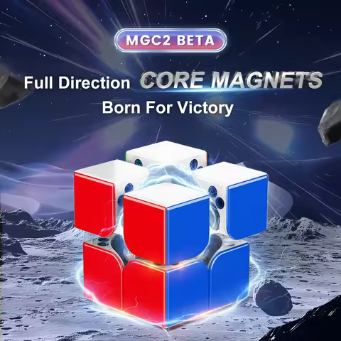 [JudyCube] YJ MGC2 Beta 2x2 Magnetic Magic Speed Cube Stickerless Yongjun MGC Beta 2x2x2 Professiona