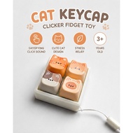 Cat Keycap Clicker Fidget Toy Keychain