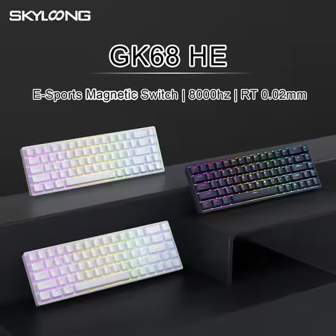 SKYLOONG GK68 HE Magnetic Switch Keyboard USB Wired PC Gaming RGB Mechanical Keyboard Gateron RT0.02