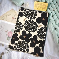 北歐系列-日本布北歐M風繡球花款拉鍊書衣-拉鍊款書套A5/25K