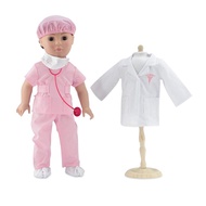 Emily Rose Doll Clothes | 7-Piece 18-inch Doll Doctor Nurse Hospital Scrubs Clothing Outfit , with S