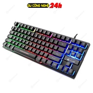 Bàn Phím Máy Tính Giả Cơ Gaming K82/K820/K90/K16 LED LIGHT 7 Màu Cực Đẹp Gõ Cực Đã Dùng Chơi Game Vă