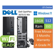Dell Optiplex SFF 3070 WIFI i5 gen 9 HDMI/512SSD/16GB RAM/Windows 11 - RM699.00