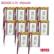 10Pcs 802030 082030 802035 902030 3.7V 400Mah Lithium Polymer Li-Ion Battery For Bluetooth He