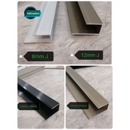 💥 Aluminium End Border J (8mm & 12mm) * 9 feet (2 pcs x 4.4 feet)