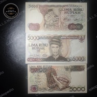 Uang Kuno 5000 Rupiah BEDA GENERASI aUNC/UNC GRESS