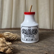 *50928-經典法國Bornier 迪戎Dijon乳白玻璃芥末罐