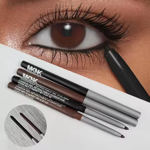 1/2pcs High Pigmented Eyeliner Pencil Waterproof Black Brown Eyeliner Gel Pencil Smudge-Proof Lastin