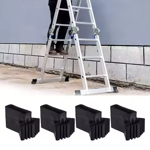 4/6Pcs Rubber Ladder Foot Pads For Folding Telescopic Ladders Anti-Slip Leg Covers With Enhanced Sta