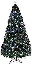 5Ft 6Ft Fiber Optic Christmas Tree Green Christmas Tree Top Star And Metal Stand Indoor Christmas Decoration (1.8M + 230 Tips) Fashionable