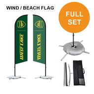 Beach flag printing with stand / bow beach flag / tear drop beach flag/ Square beach flag