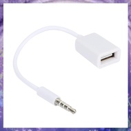 (Y W Z H)3.5mm Male AUX Audio Plug Jack To USB 2.0 Female Converter Cable Cord Car MP3