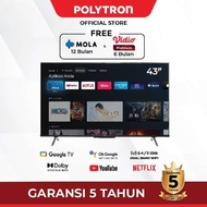 LED TV Polytron Smart Google TV 43 inch PLD 43UG5959 Garansi Resmi