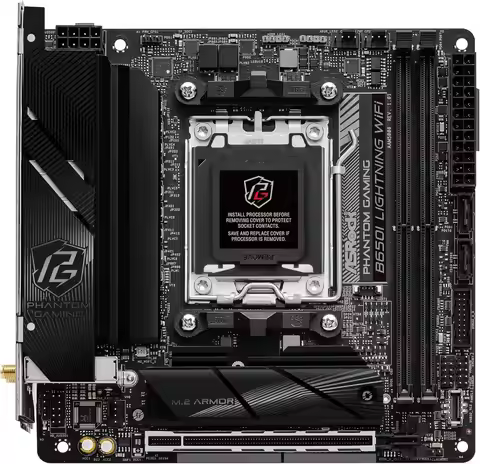 B650I WiFi 6E AMD Socket AM5 9000/8000 Series B650 DDR5 7200+ (OC) MHz 128GB SATA3 6.0 Gb/s Mini ITX