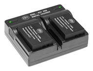 BM 2-Pack of LP-E17 Batteries and Dual Bay Battery Charger for Canon Rebel EOS R8, EOS R10, EOS R50,