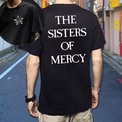 2025 The Sisters of Mercy TShirt Post Punk Goth Rock Band Men and Women Tee Hot Sale Short Sleeve O-