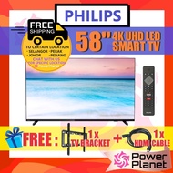 [FREE SHIPPING &amp; TV BRACKET &amp; HDMI CABLE] Philips 58" 4K UHD LED 58PUT6604 Smart TV 58PUT6604/68