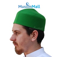 Peci Songkok Pria Dewasa Warna Hijau Fez Style Maroko Kopiah Polos - TheKufi