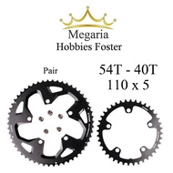 Chain Ring 54T - 40T BCD110 x5 Chainring Double Stone 5hole