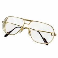 狀況極佳 ▼Cartier復古 Trinity 雙梁眼鏡，眼鏡，金色/勃艮第色，59□12 135，近視鏡鏡片，法國製造，男士。