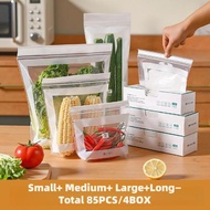 85pcs Sealed Bag Food Grade Long Fresh-Keeping Bag Household With Sealing Bag Thickened Refrigerator