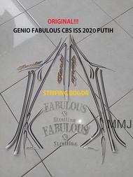 Striping Stiker Motor Honda Genio Fabulous CBS ISS 2021 Putih