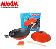 Maxim Wajan Teflon 40cm + Tutup | Chef Wok 40 Cm | Teflon Besar |