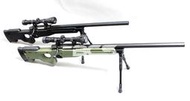 【阿爾斯工坊】原廠版 / M160升級版 WELL MB01 AWP 黑/綠 手拉 狙擊槍 空氣槍 (贈 狙擊鏡 腳架)