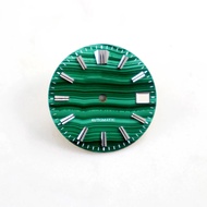 Real Malachite Dial Mod Accessories for Nh35 Date Window Custom Logo Abalone Case Skx007 Sbdx001 28.