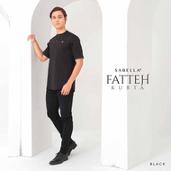 SABELLA * FATTEH KURTA BLACK #SCUBA MADE IN KOREA #IRONLESS, SOFT AND STRETCHABLE  #COMFORTABLE TO WEAR