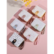 B-631 Minimal Wallet Bright Colors Easy To Carry Portable Mini With Card Slots-Cute cat Wallet Woman
