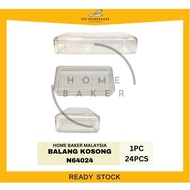 Bekas Kuih Raya Transparent / Cookies Container Transparent Square NCI-64024 (24PCS) / Home Baker