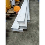 2' 'x 4'' x 2, 1.5 and 1 meter without hole Hydroponic PVC Pipe, PVC Square Rectangular Tube - (2 x 