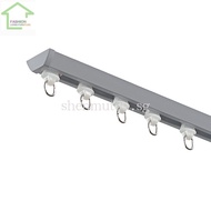 Curtain Track Punch-Free Pulley Slide Rail Rail Curtain Straight Track Curtain Rod Aluminum Alloy Thickened Top-Mounted Mute Ultra-Thin Rail H9N1