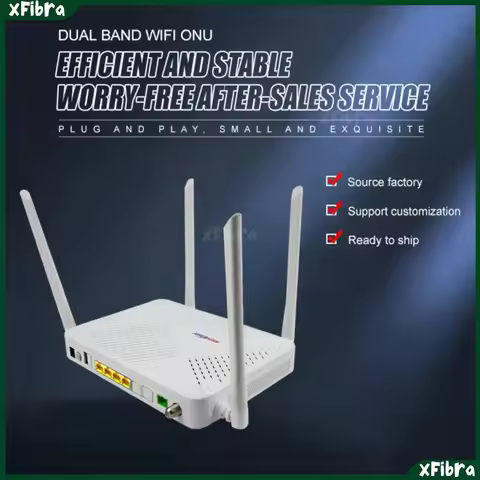 XPON ONU GEPON Dual-Band WIFI 2.4G/5.8G Multi-SSID, CATV RF OUT 4x1G Ports TR069 IPv4/IPv6 FTTH Fibe
