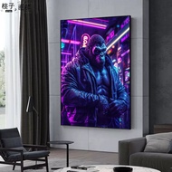 Peach-Cool GORILLA Gangster Lion GORILLA chân dung động vật Poster và in tranh vải bố đồ trang trí n