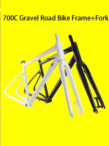 700C Gravel Bike Frame Aluminum Alloy Disc Brake Off-road Road Bike Frames With Front Forks