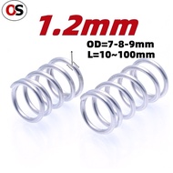 OS 【WDY】d1.2mm SUS304 outer diameter 7-8-9mm length 10-150mm pressure spring