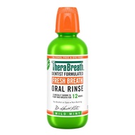 TheraBreath Dentist Formulated Fresh Breath Oral Rinse Mild Mint (Alcohol-Free) 473ml