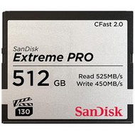 數位NO1 SANDISK EXTREME PRO CFAST 2.0 記憶卡 512G 群光公司貨 台中可店取