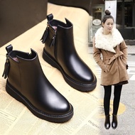 KY-DWomen's Ankle Boots2022Autumn and Winter New Flat Platform Chunky Heel Mom Dr. Martens Boots Single Boots Cotton Boo