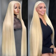 Rambut Palsu Lace Front 30 Inci 613 13x6 Rambut Manusia Berwarna Perang Rambut Lurus 613 HD Lace Wig