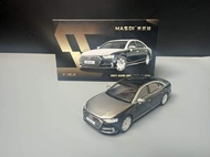 Mô Hình Xe Audi A8L Horch Phiên Bản Đen Bạc Hai Màu Hợp Kim Đế Sắt Trang Trí Bàn Làm Việc Chơi Đồ Ch