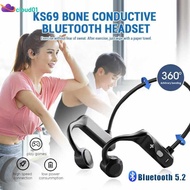 Ks69 Bone Conduction Bluetooth Headset Stereo Headset Wireless Bluetooth Headset Sport Waterproof Earphone cloud1